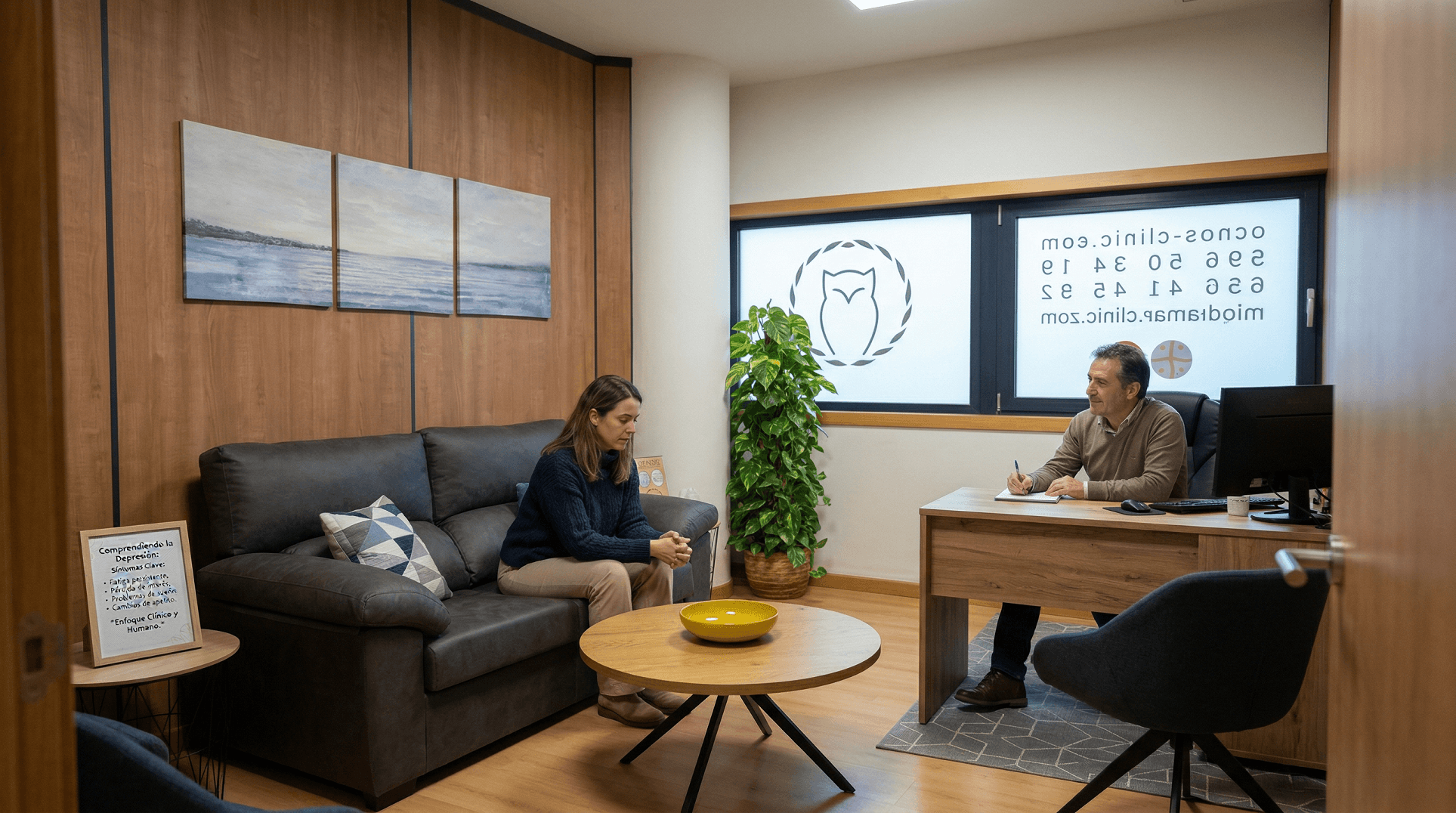 Woman experiencing severe depression in a psychological consultation