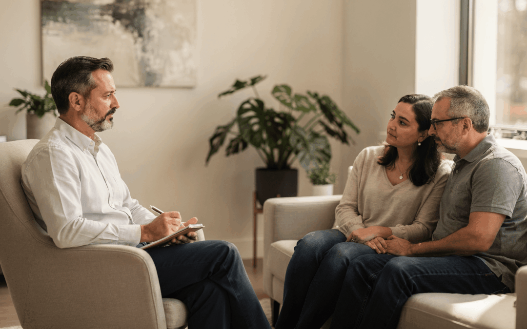 Imagen destacada de una pareja en terapia de parejas para el Blog de Ocnos Psychology Clinic