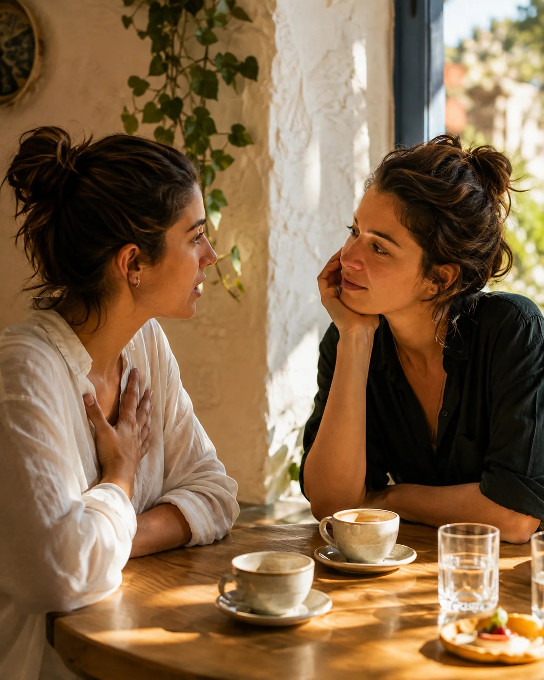 Diálogo sobre necesidades y límites Pareja dialoga sobre necesidades y límites ante una propuesta de relación abierta