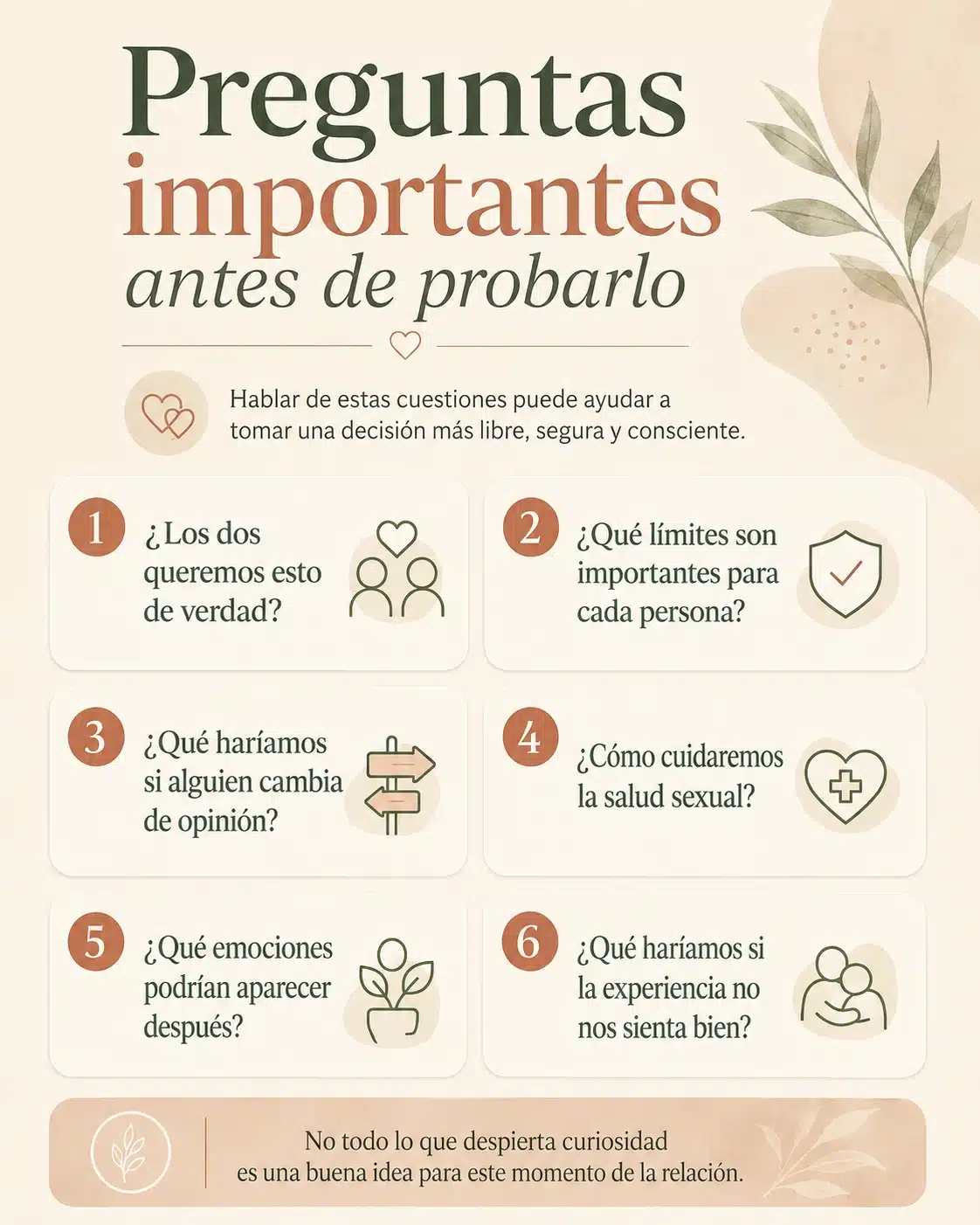 Preguntas importantes antes de probar el swinging Infografía con preguntas importantes antes de probar el swinging